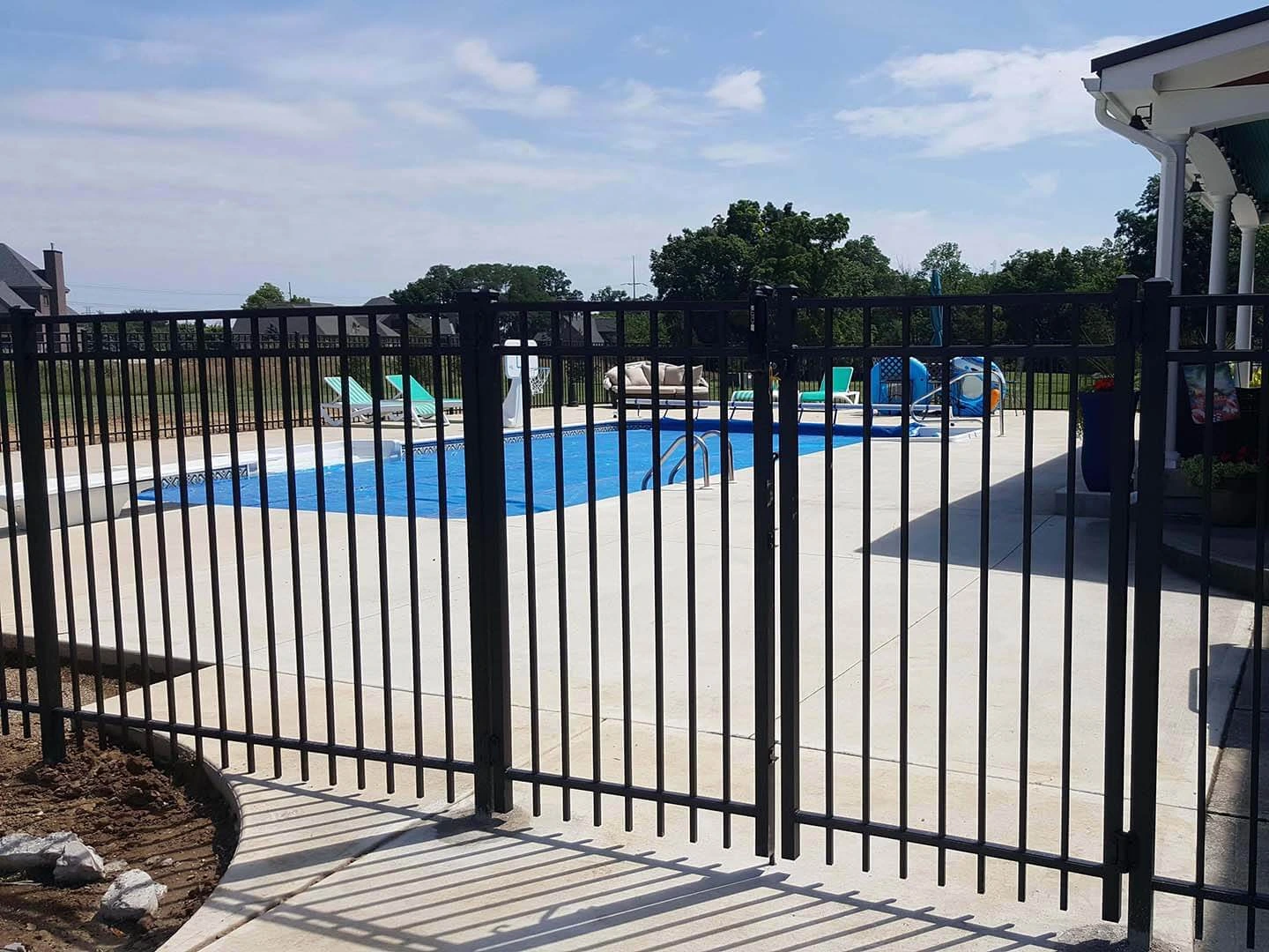 Aluminum pool fence installation in Beavercreek Ohio by 937 My Fence
