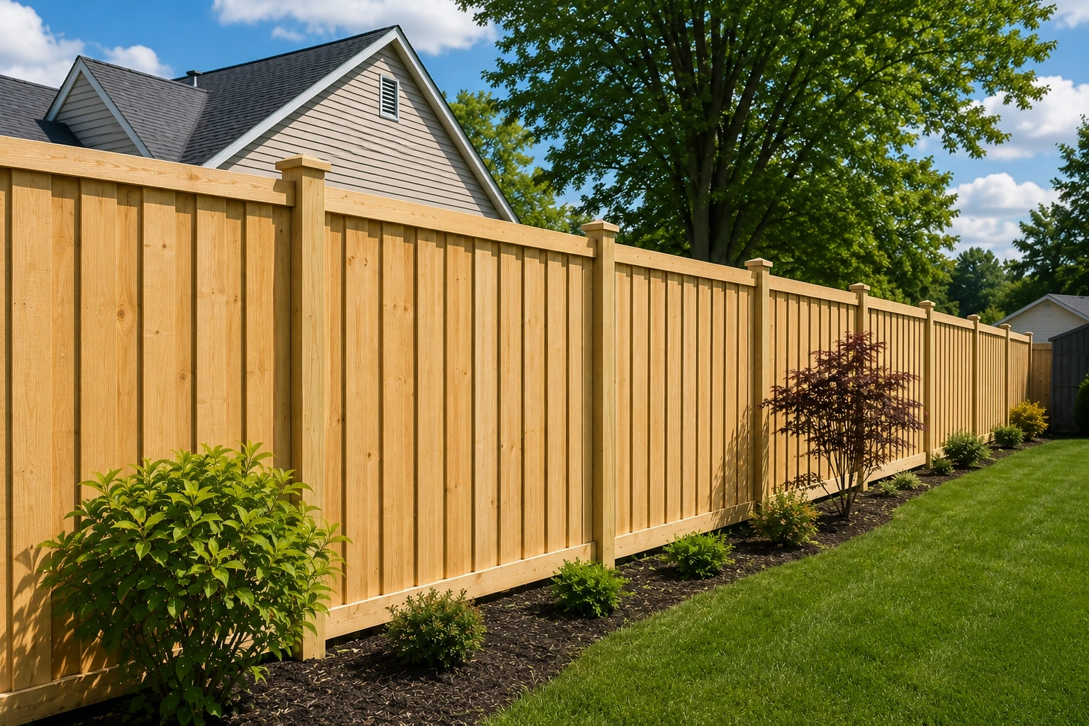 Fence installation project in Troy Ohio near Tipp City